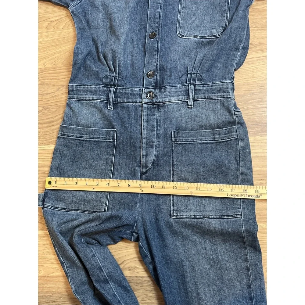 FRAME Long-Sleeve Denim Jumpsuit Size Small New - Picture 9 of 10